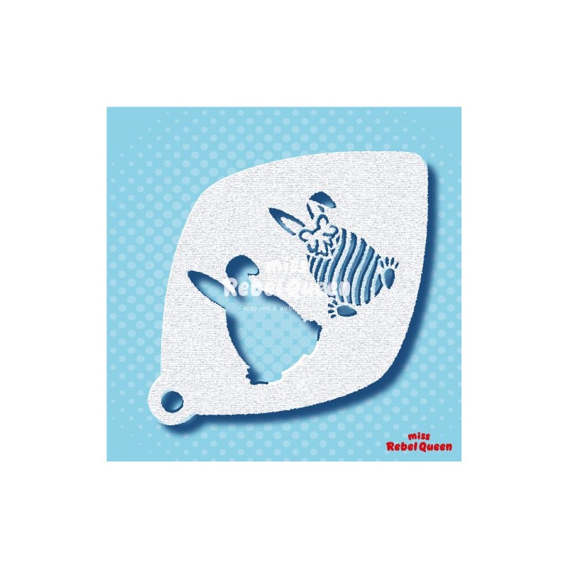 Schminken & Facepainting | MRQ Schminkschablone | Osterei mit Hase