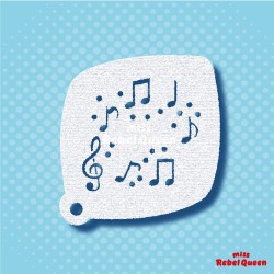 Schminken & Facepainting | MRQ Schminkschablone | Musiknoten