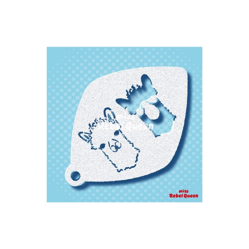 Schminken & Facepainting | MRQ Schminkschablone | Alpaka Lama