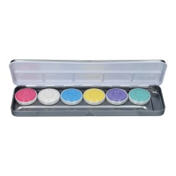 Superstar Schmink Paletten | Aqua Wasserschminke | Superstar Schminke - Superstar Facepaint Palet - Basis 6 Farben