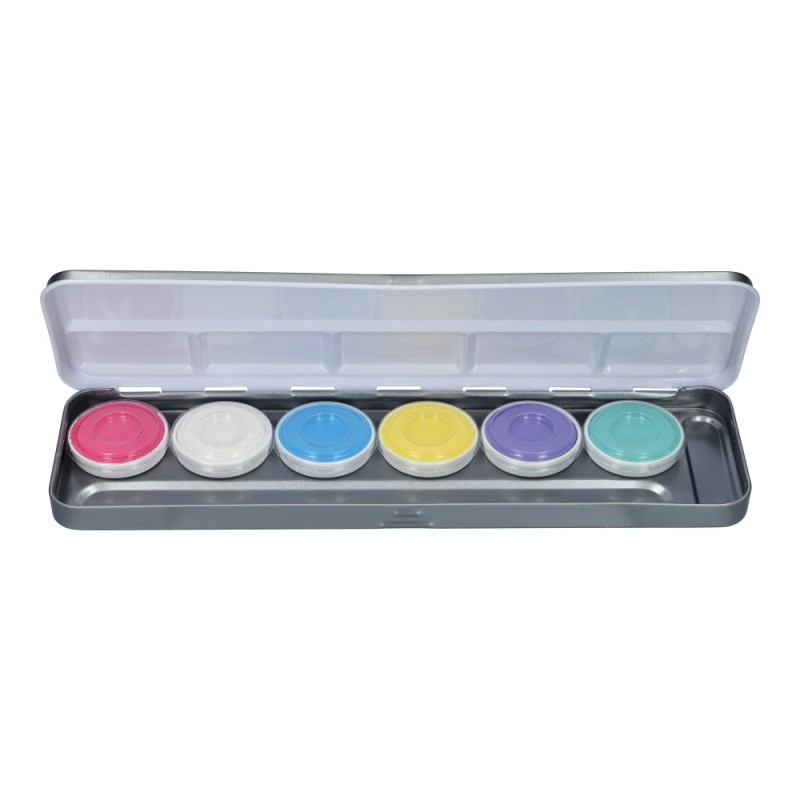 Superstar Schmink Paletten | Aqua Wasserschminke | Superstar Schminke - Superstar Facepaint Palet - Basis 6 Farben