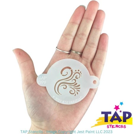 TAP Schmink Schablone | Face Painting & Airbrush | TAP Schminkschjablone |  - Swirl Detail 099