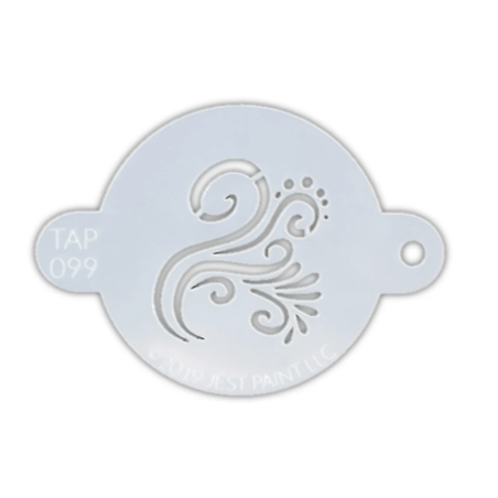 TAP Schmink Schablone | Face Painting & Airbrush | TAP Schminkschjablone |  - Swirl Detail 099