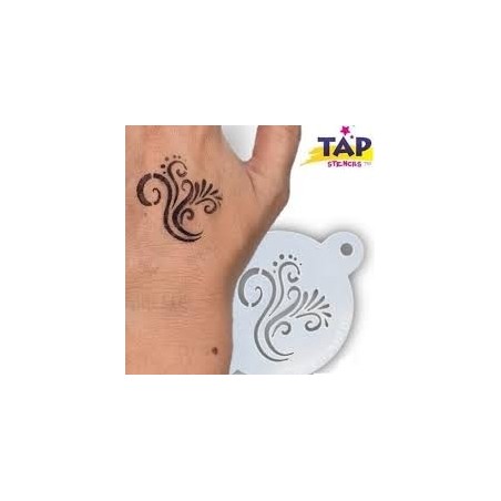 TAP Schmink Schablone | Face Painting & Airbrush | TAP Schminkschjablone |  - Swirl Detail 099