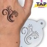 TAP Schmink Schablone | Face Painting & Airbrush | TAP Schminkschjablone |  - Swirl Detail 099