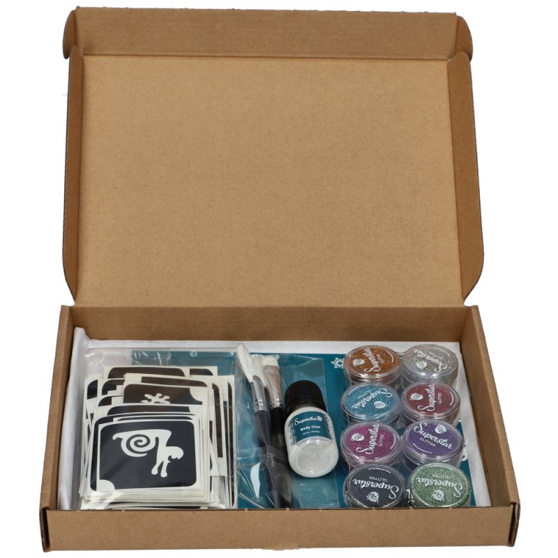 Glittertattoo Set Big Party | Komplettes Glittertattoo Set