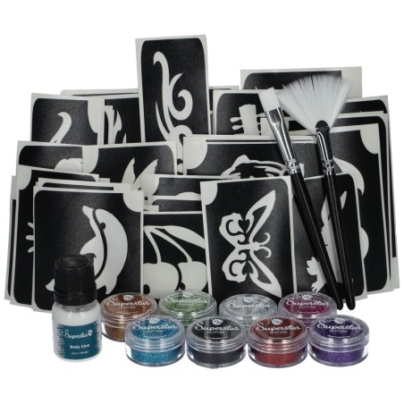 Glittertattoo Set Big Party | Komplettes Glittertattoo Set