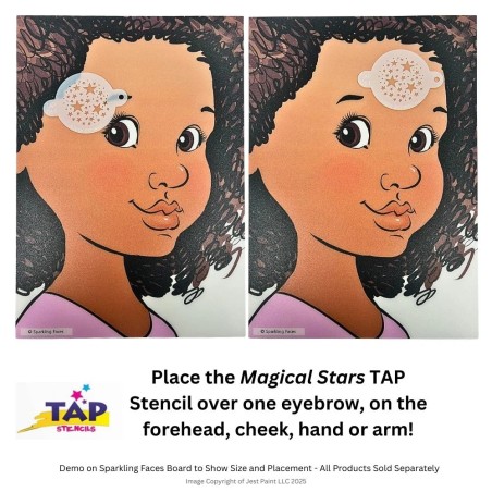 TAP Schmink Schablone | Face Painting & Airbrush | Magical Stars 061