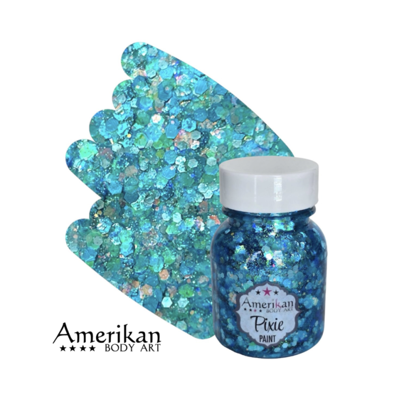 Pixie Paint Glittergel | Blue Monday 30gr. | | Für Haut & Haar | Festivalglitter