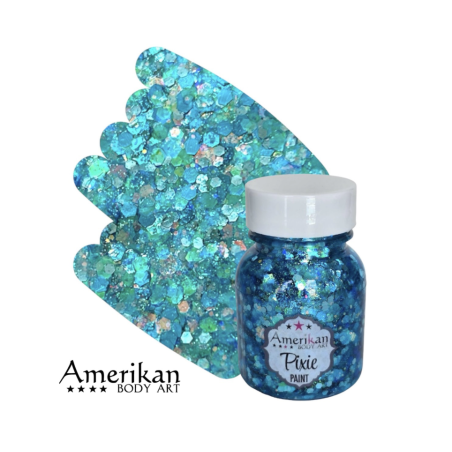 Pixie Paint Glittergel | Blue Monday 30gr. | | Für Haut & Haar | Festivalglitter