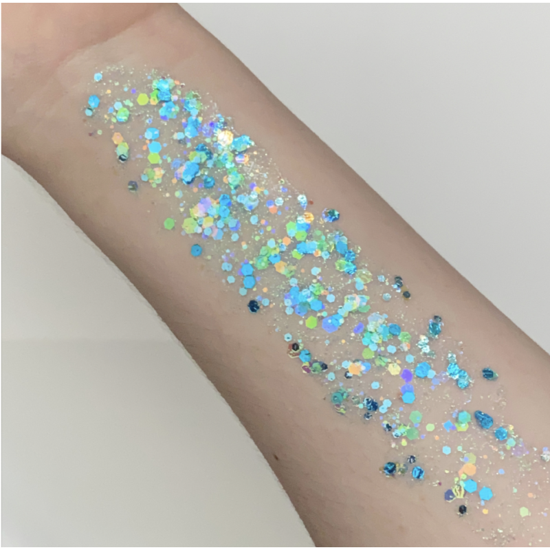 Pixie Paint Glittergel | Blue Monday 30gr. | | Für Haut & Haar | Festivalglitter