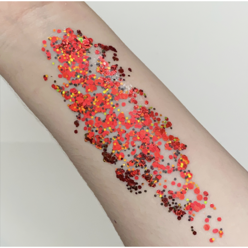 Pixie Paint Glittergel |  Drop Dead Red 30 gr | | Für Haut & Haar | Festivalglitter