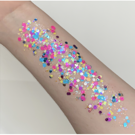 Pixie Paint Glittergel |  Happy 30gr. | | Für Haut & Haar | Festivalglitter