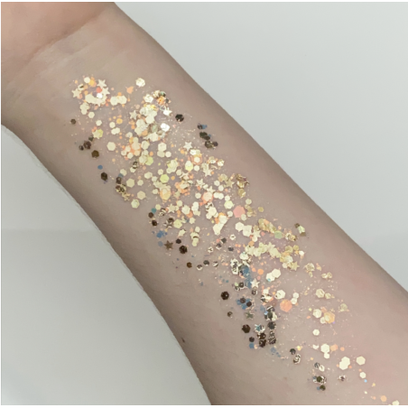 Pixie Paint Glittergel | Lucky Star Gold 30 gr | | Für Haut & Haar | Festivalglitter