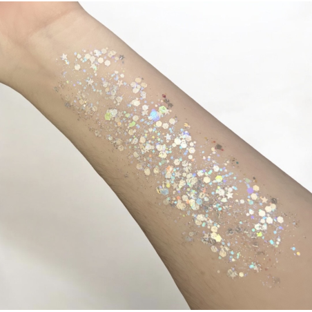 Pixie Paint Glittergel | Moonlight Silver 30 gr | | Für Haut & Haar | Festivalglitter