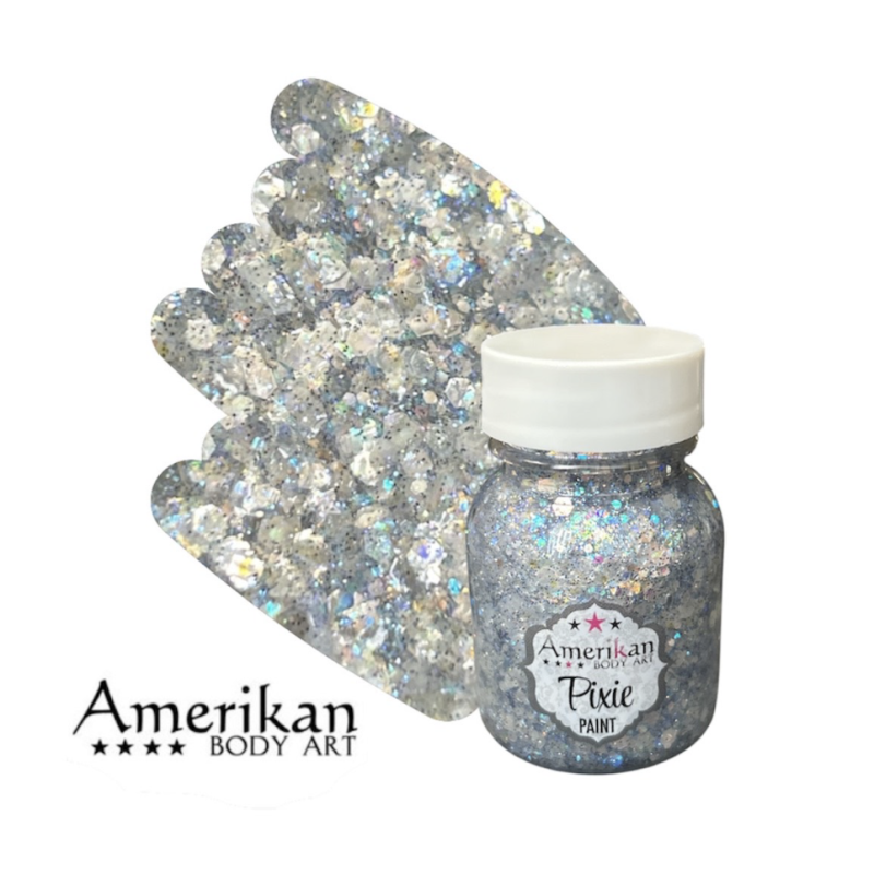 Pixie Paint Glittergel | Moonlight Silver 30 gr | | Für Haut & Haar | Festivalglitter