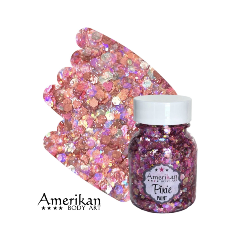 Pixie Paint Glittergel | Pretty in Pink 30gr | | Für Haut & Haar | Festivalglitter