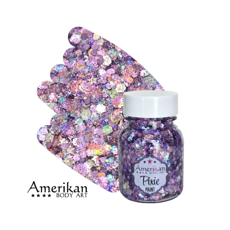 Pixie Paint Glittergel | Purple Rain 30gr. | | Für Haut & Haar | Festivalglitter