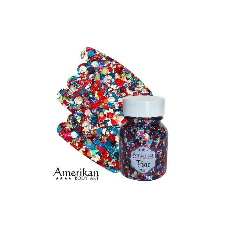 Pixie Paint Glitter- Star Spangled 30 gr | | Für Haut & Haar | Festivalglitter
