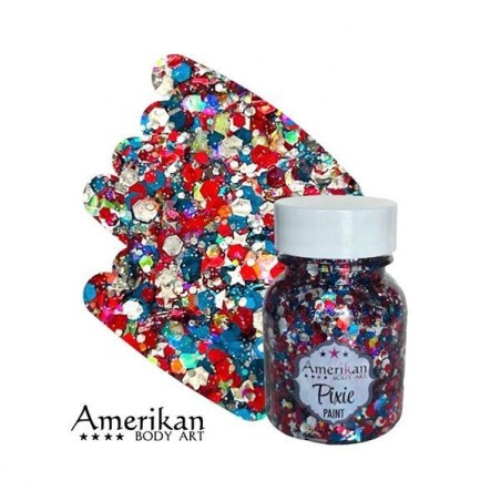 Pixie Paint Glitter- Star Spangled 30 gr | | Für Haut & Haar | Festivalglitter
