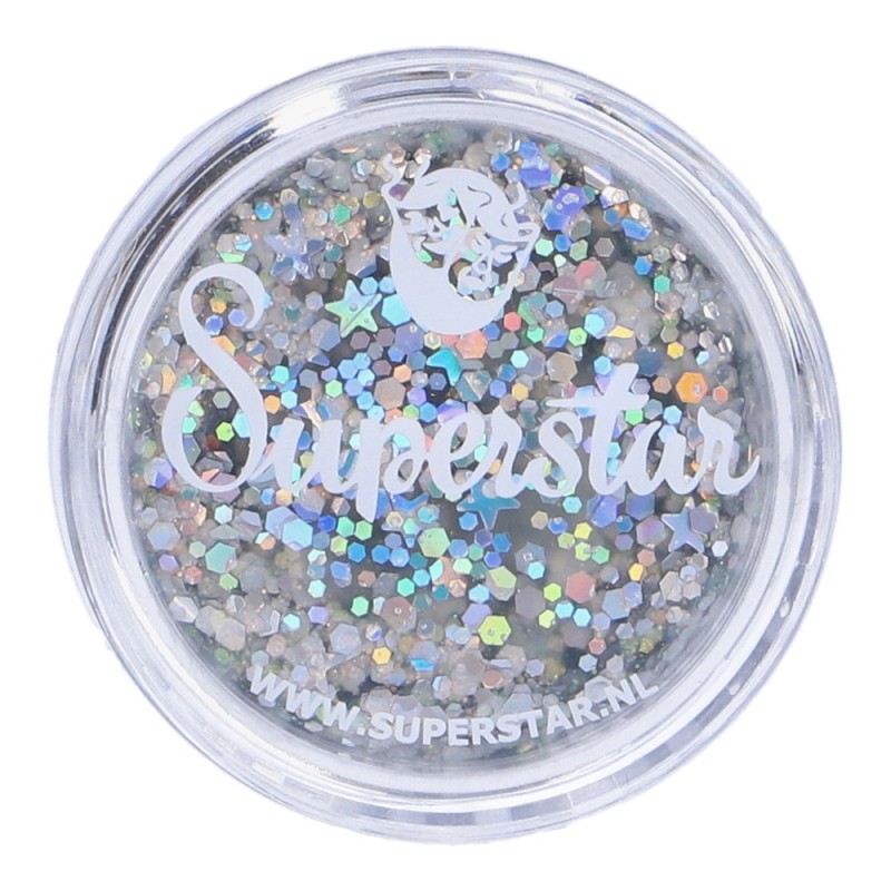 Superstar Cosmetic Glitter | Chunky Glitter Cream | Silver Starlight 10ml