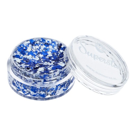 Superstar Cosmetic Glitter | Chunky Glitter Cream | Blue White Donkerque 10ml