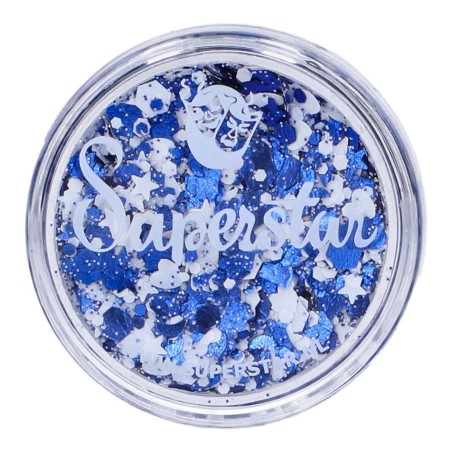 Superstar Cosmetic Glitter | Chunky Glitter Cream | Blue White Donkerque 10ml