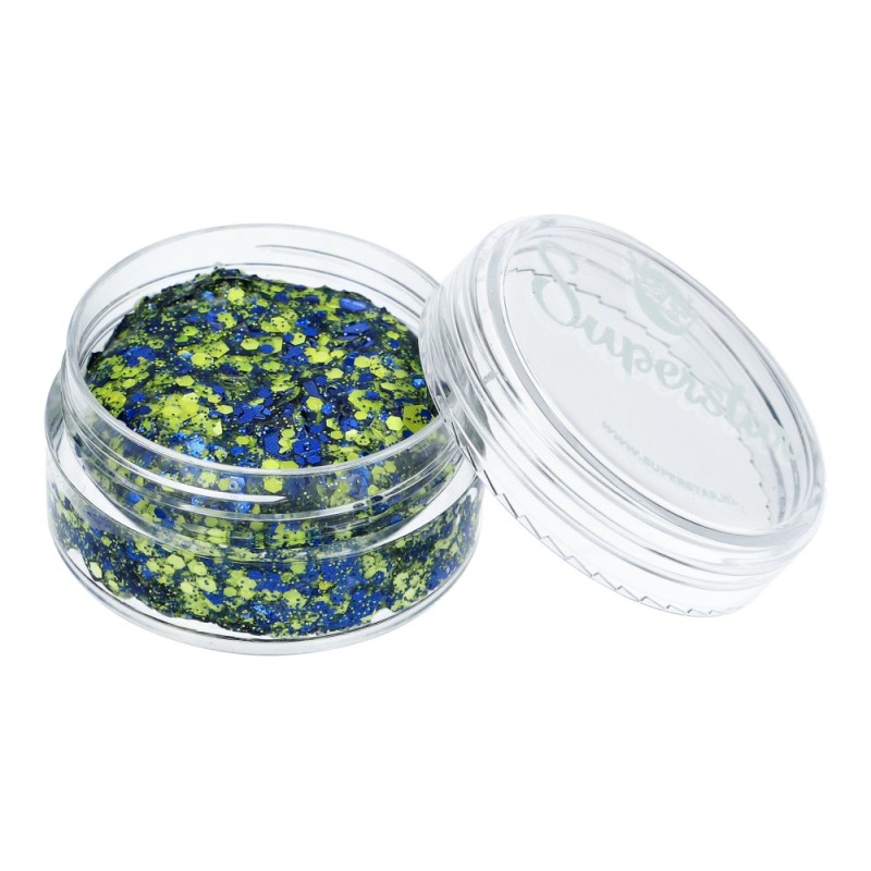 Superstar Cosmetic Glitter | Chunky Glitter Cream | Blue Yellow 10ml
