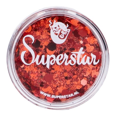 Superstar Cosmetic Glitter | Chunky Glitter Cream | Orange Red Kielegat 10ml