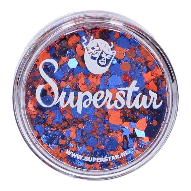 Superstar Cosmetic Glitter | Chunky Glitter Cream | Orange Blue Lampegat 10ml