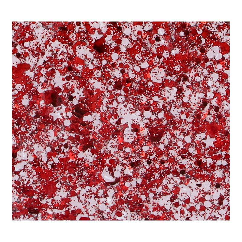 Superstar Cosmetic Glitter | Chunky Glitter Cream | White Red Brabant 10ml