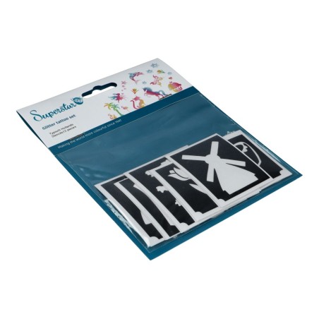 Superstar Glitzer-Tattoo-Set DINO| 12 niedliche Schablonen