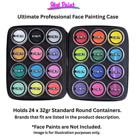 Jest Paint - Ultimate Professionelles Face Painting Case mit Zwei Herausnehmbaren Schaumstoff-Einsätzen