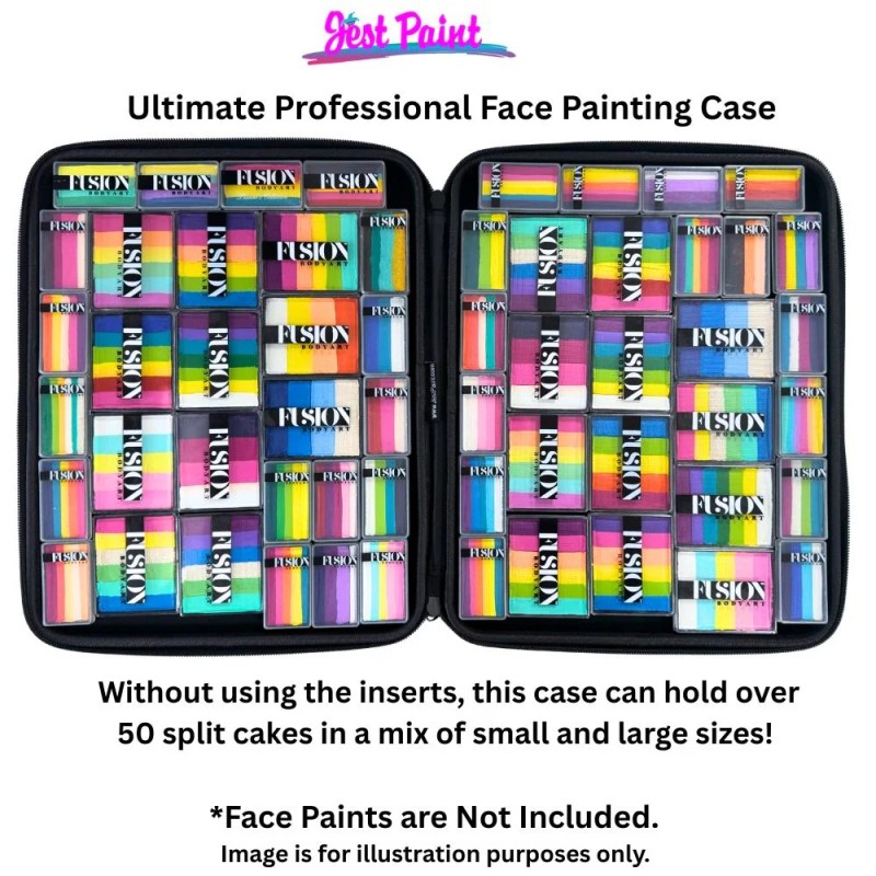 Jest Paint - Ultimate Professionelles Face Painting Case mit Zwei Herausnehmbaren Schaumstoff-Einsätzen